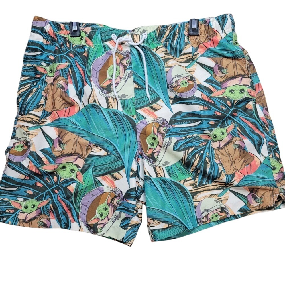 Star Wars Men’s Swim Trunks in Green, Teal, White